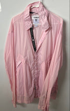 Load image into Gallery viewer, Adidas Mens Pink Long Sleeve Pockets Chamarra NMD Coach Snap Front Shirt Size M