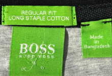 Load image into Gallery viewer, Hugo Boss Mens Black Long Staple Cotton Regular Fit Polo Shirt Size Large
