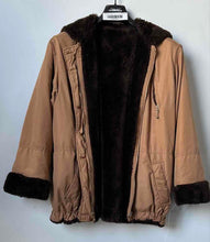 Load image into Gallery viewer, Unbranded Womens Brown Long Sleeve Front Full-Zip Hooded Jacket Size M