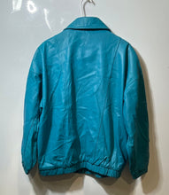 Load image into Gallery viewer, Nordstrom Womens Town Square Turquoise Leather Long Sleeve Jacket Size Medium