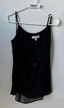 Load image into Gallery viewer, Kenar Womens Black Sheer Sequin Sleeveless Pullover Camisole Blouse Top Size S