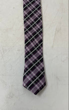 Load image into Gallery viewer, Adrienne Vittadini Mens Multicolor Plaid Adjustable Pointed Tie