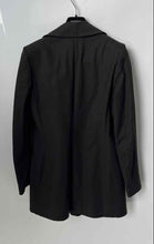 Load image into Gallery viewer, Banana Republic Womens Black Long Sleeve Double-Breasted Pea Coat Size Medium