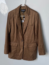 Load image into Gallery viewer, Steve Madden Womens Brown Long Sleeve Notch Lapel One-Button Blazer Size Small