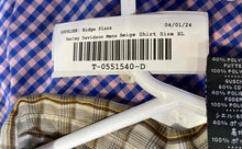 Load image into Gallery viewer, Harley Davidson Mens Beige Plaid Collared Front Pockets Button-Up Shirt Size XL