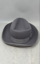 Load image into Gallery viewer, Alberto Celini Mens Gray Fur Felt Godfather Wide Brim Homburg Hat