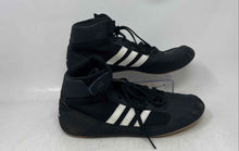 Load image into Gallery viewer, Adidas Mens HVC White Black Mid Top Lace-Up Wrestling Shoes Size 9.5