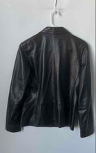 Load image into Gallery viewer, I.N.C International Concepts Womens Black Leather One-Button Blazer Jacket Sz 8