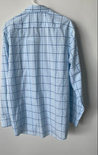 Load image into Gallery viewer, Michael Kors Mens Light Blue Printed Cotton Regular Fit Dress Shirt Size 16