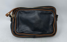 Load image into Gallery viewer, Valentina Womens Brown Leather Adjustable Strap 3 Compartment Crossbody Bag