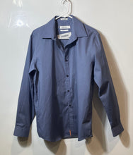 Load image into Gallery viewer, Calvin Klein Mens Blue Long Sleeve Regular Fit Non-Iron Button-Up Shirt Size M