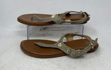 Load image into Gallery viewer, Michael Kors Womens Brown Gray Signature Print Flat Thong Sandals Size 9.5M