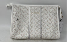 Load image into Gallery viewer, Guess Womens White Signature Print Cosmetic Makeup Bag With Tag