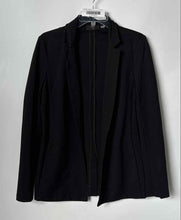 Load image into Gallery viewer, Tahari Womens Black Long Sleeve Notch Collar Open Front Blazer Size 8