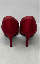 Load image into Gallery viewer, Mossimo Womens Red Slip-On Peep Toe Bow Stiletto D'Orsay Heels Size 9M