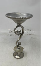 Load image into Gallery viewer, Farberware Wrought Aluminum Silver Color Tulip And Scroll Candlestick Holder