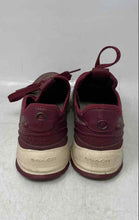 Load image into Gallery viewer, Coach Womens G3891 Brown And Red Monogram Lace-Up Sneaker Shoes Size 7.5B