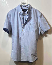 Load image into Gallery viewer, US Polo Assn. Mens Blue Short Sleeve Collared Button-Up Shirt Size Medium