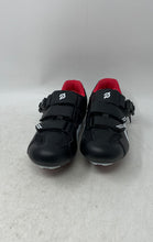 Load image into Gallery viewer, Peloton Mens PL-SH-B-37 Black Red 3 Bolt Adjustable Strap Cycling Shoes Size 37
