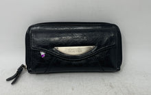 Load image into Gallery viewer, Kenneth Cole Reaction Womens Black Leather Inner Divider Zip-Around Wallet