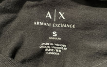 Load image into Gallery viewer, Armani Exchange Mens Black Cotton Short Sleeve Crew Neck Pullover T-Shirt Size S