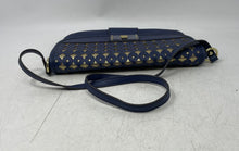 Load image into Gallery viewer, Anne Klein Womens Blue Gold-Tone Geometric Inner Pockets Shoulder Handbag