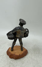 Load image into Gallery viewer, Man With Baskets Silver Plated Decor Freestanding Collectible Statue Figurine