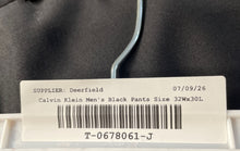 Load image into Gallery viewer, Calvin Klein Mens Black Wool Flat Front Straight Leg Dress Pants Size 32Wx30L