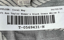 Load image into Gallery viewer, Loft Ann Taylor Womens Black White Floral Long Sleeve Collared Wrap Dress Sz 0P