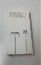 Load image into Gallery viewer, Apple White 30-Pin Dock Connector To USB Cable For iPhone iPad And iPod In Box
