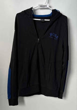 Load image into Gallery viewer, Hugo Boss Mens Black Blue Long Sleeve Pockets Stretch Full-Zip Hoodie Size L