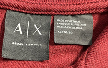 Load image into Gallery viewer, Armani Exchange Mens Burgundy Short Sleeve Collared Button Front Polo Shirt XL