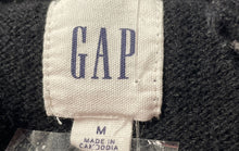 Load image into Gallery viewer, Gap Mens Black Long Sleeve Ribbed Mock Neck 4-Button Pullover Sweater Size M