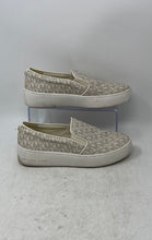 Load image into Gallery viewer, Michael Kors Womens Beige And White Signature Print Sneaker Shoes Size 7.5M