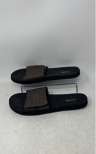 Load image into Gallery viewer, Michael Kors Womens Wade Brown Signature Print Open Toe Flat Slide Sandals Sz 8M