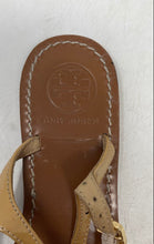 Load image into Gallery viewer, Authentic Tory Burch Womens Beige Flat Thong Sandals Size 7M Worn