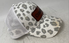Load image into Gallery viewer, Infinity Her Unisex White Gray Leopard Print Adjustable Trucker Hat Size OSFMW