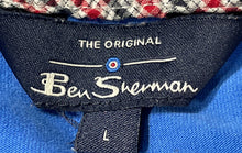 Load image into Gallery viewer, Ben Sherman Mens Blue Crew Neck Short Sleeve Chest Pocket Ringer T-Shirt Size L