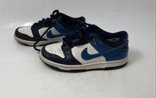 Load image into Gallery viewer, Nike Boys Dunk Low Black Blue Leather Lace-Up Low Top Sneaker Shoes Size 4Y