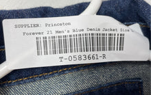Load image into Gallery viewer, Forever 21 Mens Blue Long Sleeve Regular Fit Button Front Denim Jacket Size L