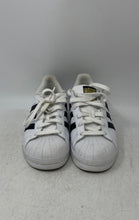 Load image into Gallery viewer, Adidas Boys Superstar C77154 White Black Leather Lace-Up Sneaker Shoes Size 4.5