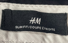 Load image into Gallery viewer, H&M Mens Black Flat Front Pockets Slim Fit Straight Leg Dress Pants Size 36R