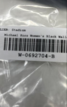 Load image into Gallery viewer, Michael Kors Womens Black Perforated Leather Zipper Wristlet Wallet