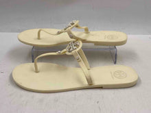Load image into Gallery viewer, Authentic Tory Burch Womens Mini Miller Ivory Jelly Slip-On Thong Sandals Sz 9 M