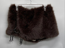 Load image into Gallery viewer, Womens Brown Plush Faux Fur Lined Winter Warm Capelet Wrap Size Medium