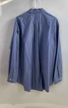 Load image into Gallery viewer, Ralph Lauren Mens Blue Plaid Cotton Classic Fit Dress Shirt Size 16 1/2 32/33