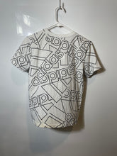 Load image into Gallery viewer, Adidas Kids White Black Printed Short Sleeve Crew Neck Pullover T-Shirt Size S