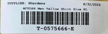 Load image into Gallery viewer, Mcedar Womens Yellow Cotton Long Sleeve Collared Button-Up Shirt Size XL