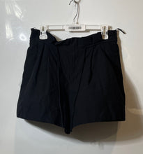 Load image into Gallery viewer, Zara Womens Black Pleated Front High-Rise Drawstring Waist Sweat Shorts Size M