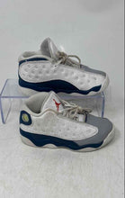 Load image into Gallery viewer, Nike Kids Air Jordan 13 Retro White Gray Blue Lace-Up Sneaker Shoes Size 9C